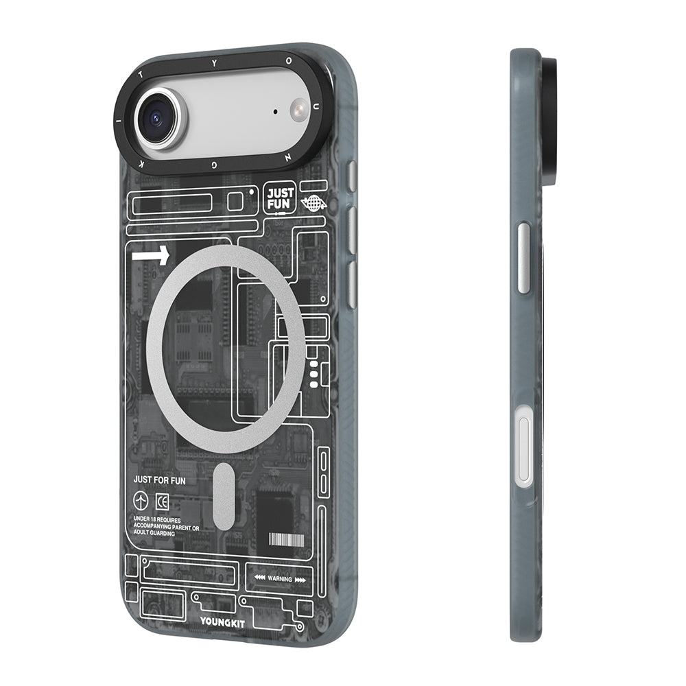 Youngkit Technology Serisi iPhone 17 Air M-safe Şarj Özellikli Kamera Denetim Butonlu Kılıf Youngkit Technology Serisi iPhone 17 Air M-safe Şarj Özellikli Kamera Denetim Butonlu Kılıf